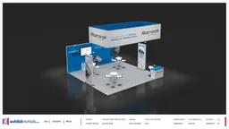 20x20 Peninsula booth design by Exhibit-Rentals